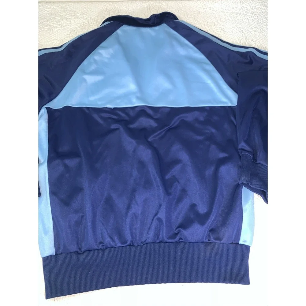 VTG 70s-80s Adidas Zip Up Track Jacket‎ West German Blue Sz 52 (L) 3 Stripe